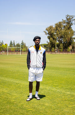 1960 Anniversary / Anniversaire Tracksuit - White Shorts Set