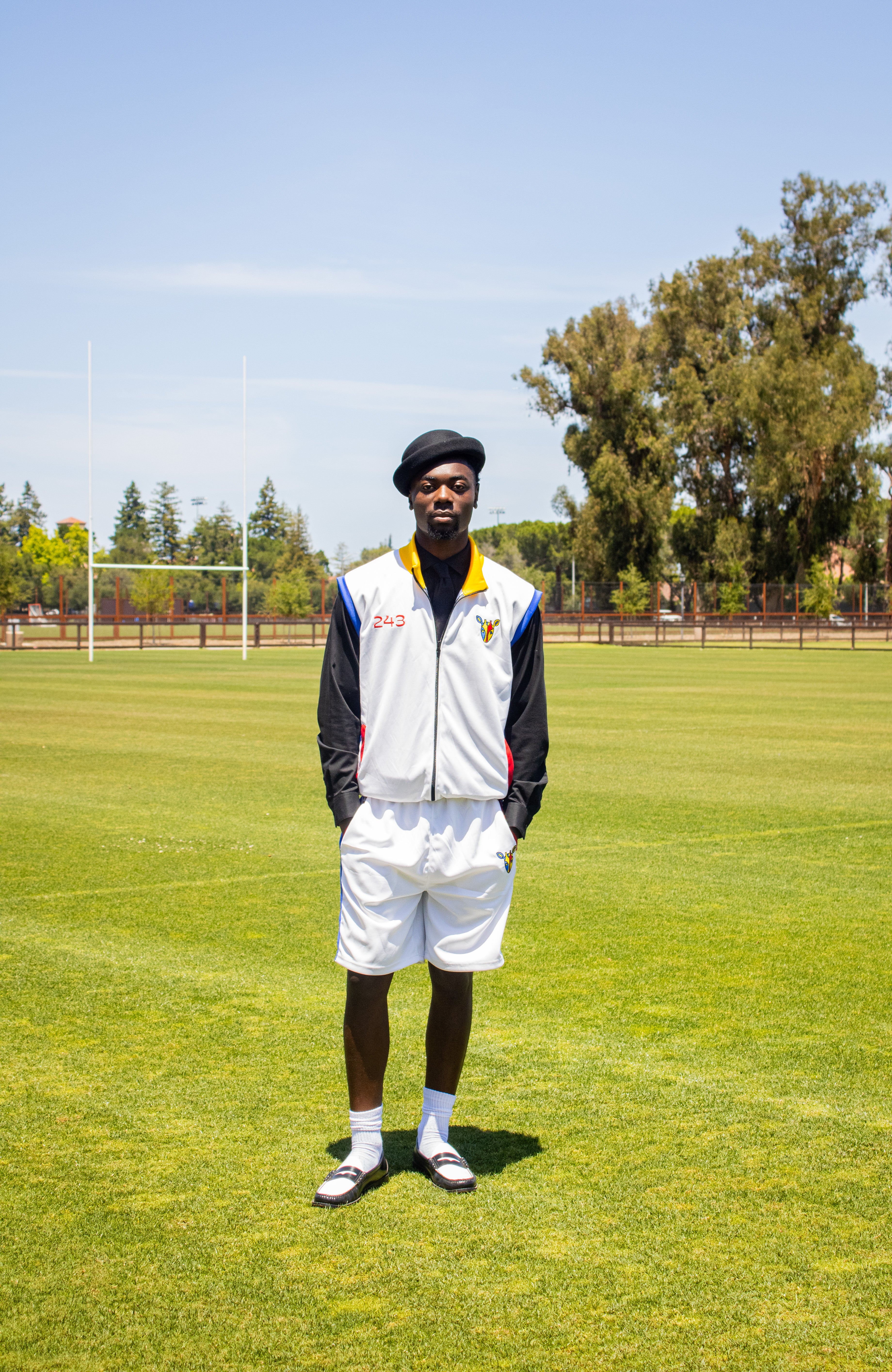 1960 Anniversary / Anniversaire Tracksuit - White Shorts Set